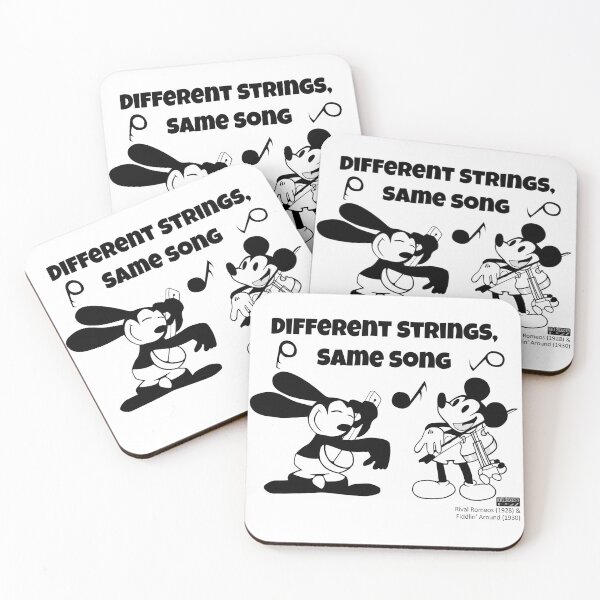 Item preview, Oswald and Mickey - Different Strings, Same Song (Rival Romeos, 1928; Fiddlin' Around, 1930) designed and sold by eetoons1927.