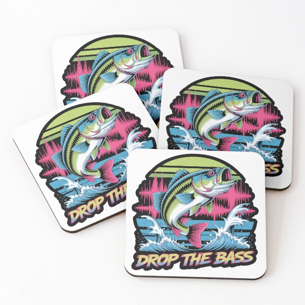 Item preview, Drop The Bass Fishing Sticker designed and sold by Visual_Vibezzz.