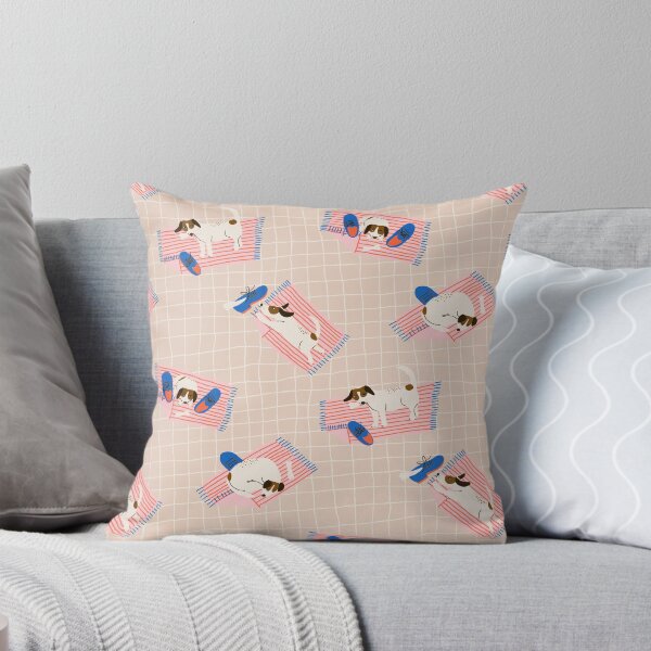 Item preview, Cute Jack Russell Terrier Beach Picnic Pattern designed and sold by Ema Tudose.