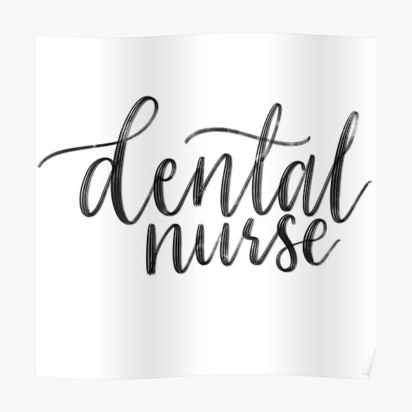 "Dental Nurse Sticker" Poster for Sale by RTLettering Redbubble