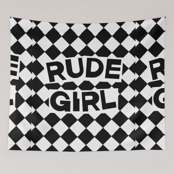 Item preview, Rude Girl Black and White Checkerboard – Punk Ska Rebel designed and sold by destelloacido.
