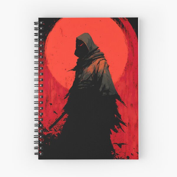 Item preview, Crimson Eclipse Drifter – Hooded Anime Shadow Walker designed and sold by NeonHorizon Studio.