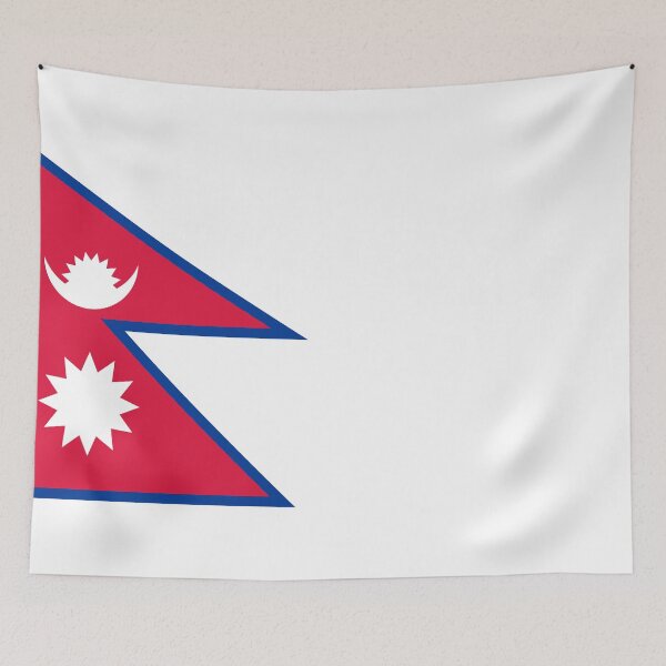 Item preview, Classic Nepal National Flag - Unique Non-Rectangular Pride designed and sold by NTGUILTY.