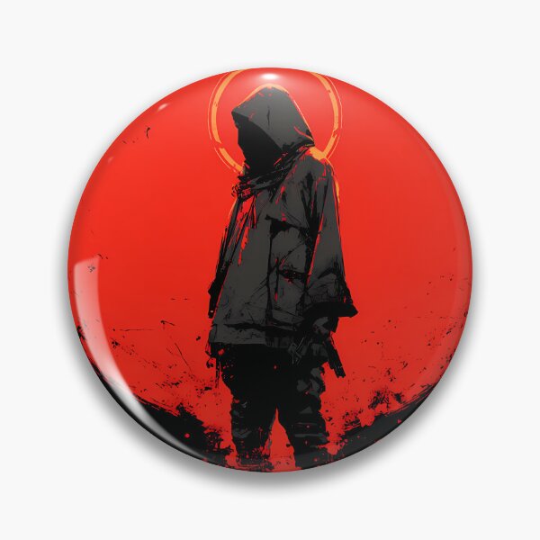 Item preview, Scarlet Halo Ronin – Minimal Anime Hoodie Silhouette designed and sold by NeonHorizon Studio.