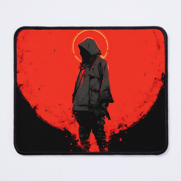 Item preview, Scarlet Halo Ronin – Minimal Anime Hoodie Silhouette designed and sold by NeonHorizon Studio.