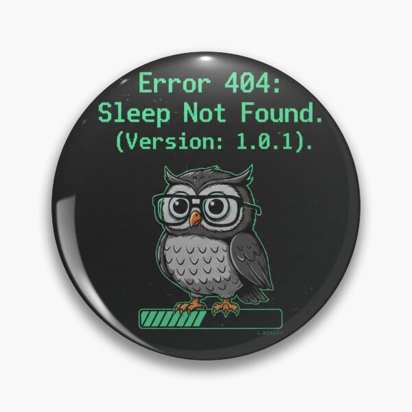 Item preview, Error 404 Sleep Not Found Nerdy Owl Glasses designed and sold by Dariusz.K.