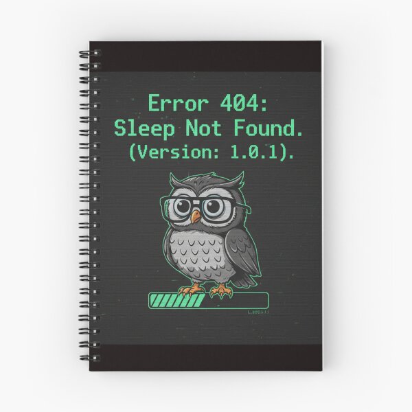 Item preview, Error 404 Sleep Not Found Nerdy Owl Glasses designed and sold by Dariusz.K.