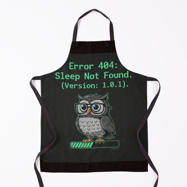 Item preview, Error 404 Sleep Not Found Nerdy Owl Glasses designed and sold by Dariusz.K.