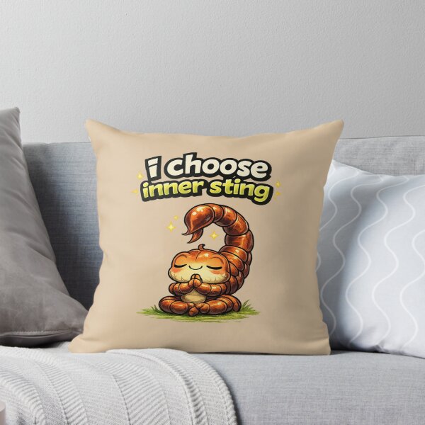 Item preview, I Choose Inner Sting – Meditating Scorpion (pun intended) in Kawaii Style designed and sold by slinsish.