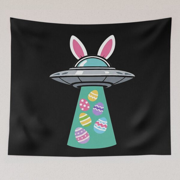 Item preview, Kids Easter UFO Alien SpaceShip Bunny Ears Eggs Sci Fi Space designed and sold by clothesy7.