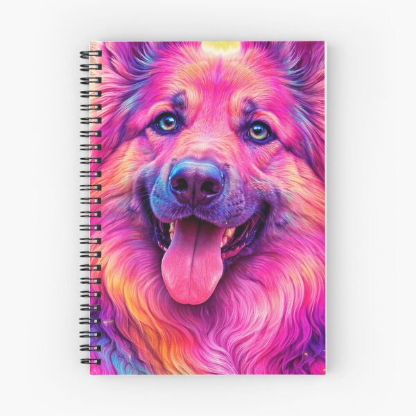 Item preview, Neon Rainbow German Shepherd Psychedelic Swirl Portrait designed and sold by SassyArtistry.