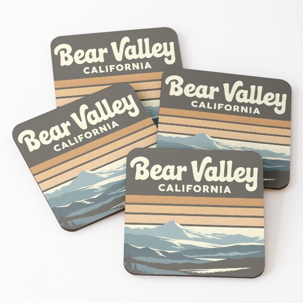 Item preview, Bear Valley California Retro Mountain Vintage Ski Sierra Nevada Travel Poster designed and sold by tokyojeff.
