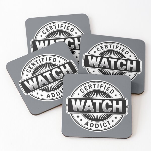 Item preview, Certified Watch Addict Stamp – Minimal Black & White Watch Collector Design designed and sold by WatchesAndMore.