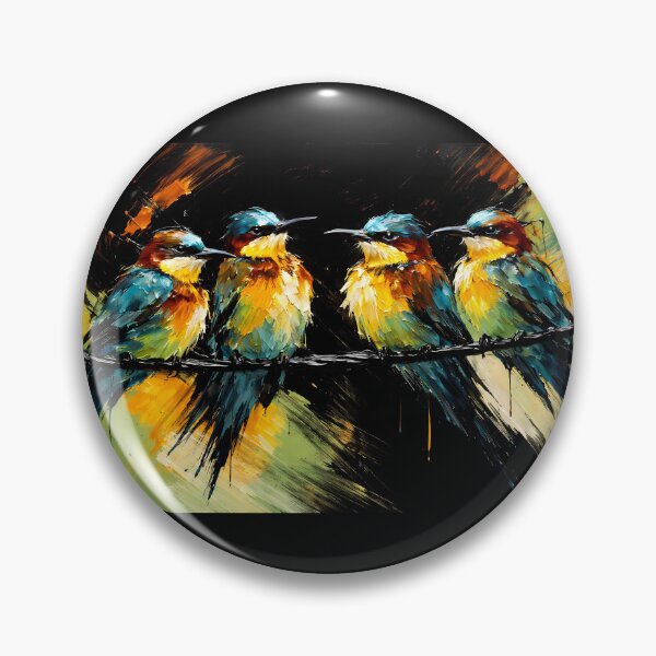 Item preview, Five Colorful Birds on a Wire designed and sold by cuprum.