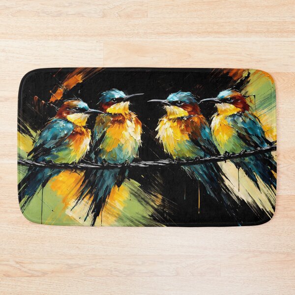 Item preview, Five Colorful Birds on a Wire designed and sold by cuprum.