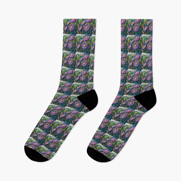 Item preview, Purple asters,style Van Gogh. designed and sold by elegantpaterns.