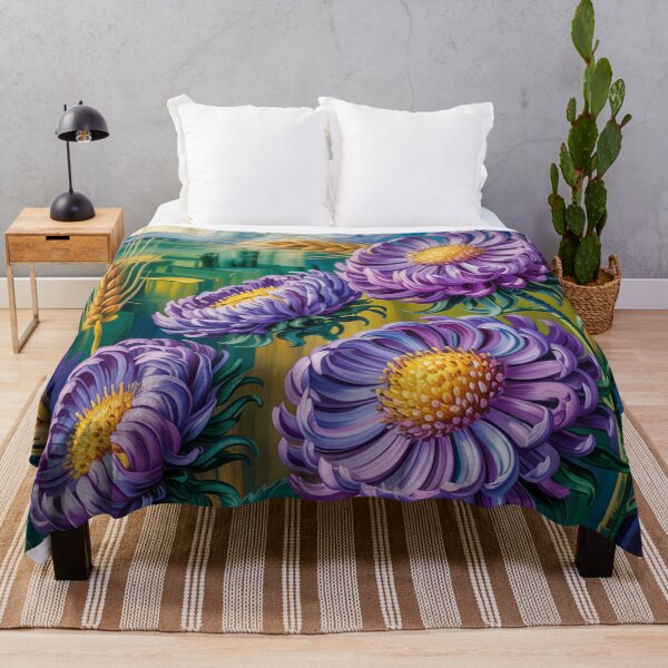 Item preview, Purple asters,style Van Gogh. designed and sold by elegantpaterns.