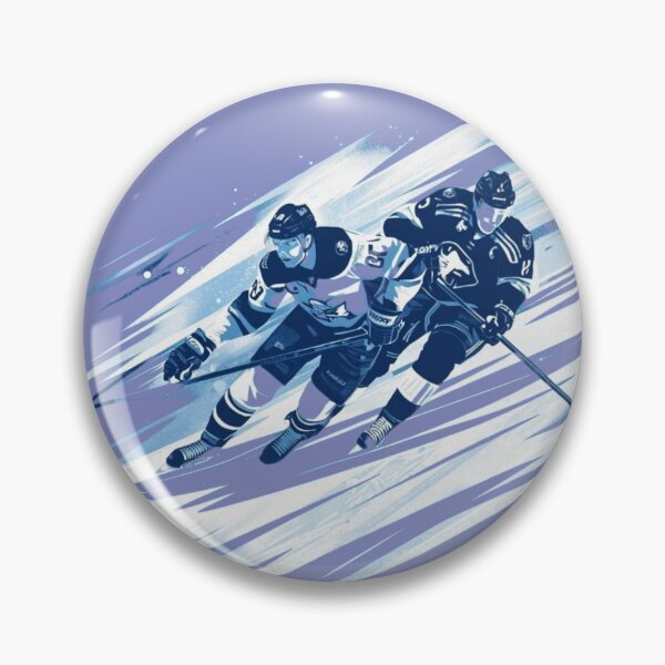 Item preview, Two Hockey Players Battle on Ice - Sports Action Art. designed and sold by LunaPrintCo.