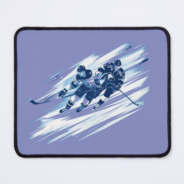 Item preview, Two Hockey Players Battle on Ice - Sports Action Art. designed and sold by LunaPrintCo.