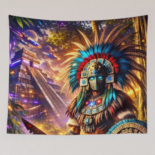 Item preview, Mayan Warrior – Futuristic Art designed and sold by EASNFTCOL.