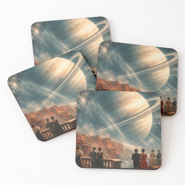 Item preview, Vintage Space Balcony Saturn Fantasy Scene designed and sold by SassyArtistry.