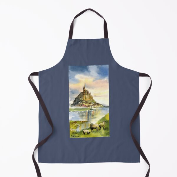 Item preview, Abbey of Saint Michel view. France. Watercolor painting. designed and sold by Colibri77.