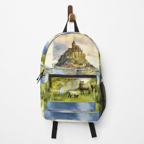 Item preview, Abbey of Saint Michel view. France. Watercolor painting. designed and sold by Colibri77.