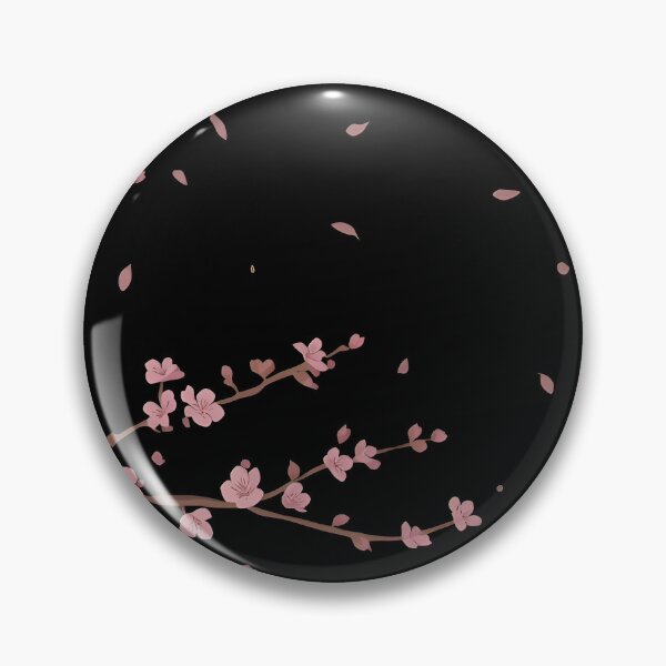 Item preview, Elegant Pink Cherry Blossom Branch Pattern on Black designed and sold by avwear.