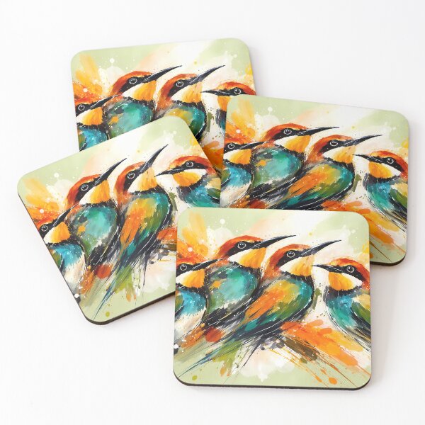 Item preview, Colorful Birds on a Branch designed and sold by cuprum.