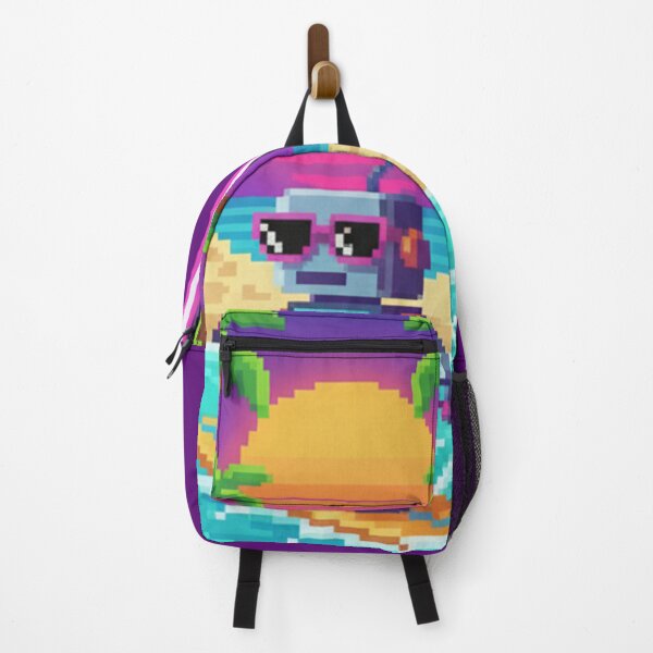 Item preview, Pixel Art Robot Sunglasses Beach Sunset Retro designed and sold by Dariusz.K.