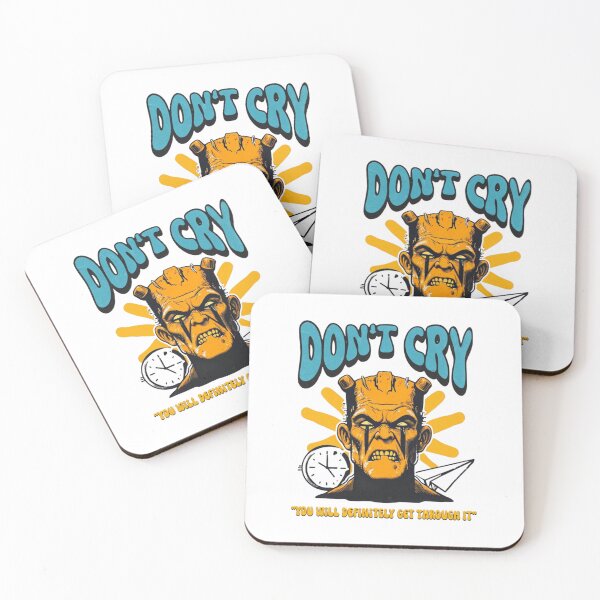 Item preview, Retro Monster Motivation — Don't Cry Bold Orange Creature Illustration designed and sold by Colorful-Garden.