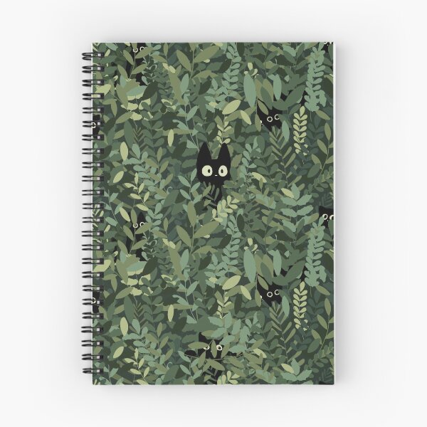 Item preview, Peeking Void Cats in Green Indoor Jungle, Cute Cozy Japandi Plant Parent & Black Cat Energy Pattern designed and sold by CharmedVille.