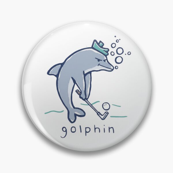 Item preview, Cute Concentrated Dolphin Playing Underwater Golf designed and sold by QuietTeeClub.