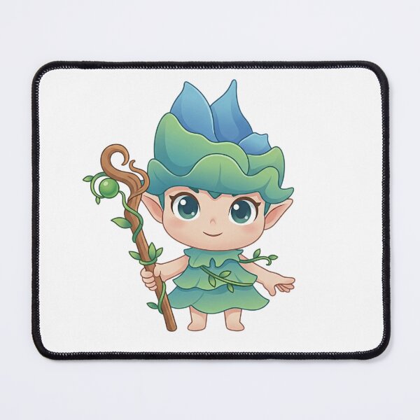 Item preview, Cute Forest Elf Mage Mascot designed and sold by JessieJoyStudio.