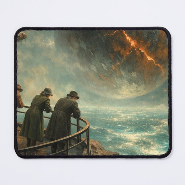 Item preview, Cracked Planet Over Stormy Ocean Cliff designed and sold by SassyArtistry.