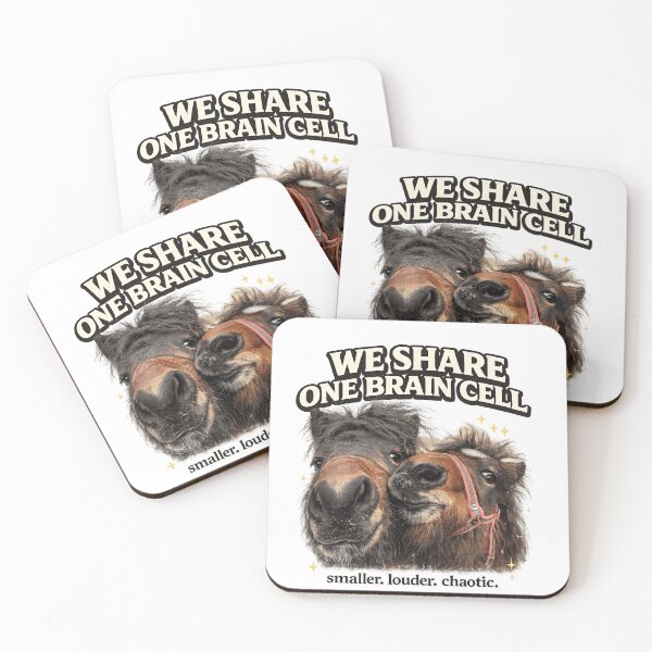 Item preview, We Share One Brain Cell Funny Horse Meme Shirt designed and sold by AstravibeX.