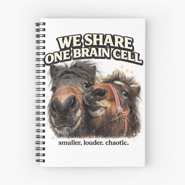 Item preview, We Share One Brain Cell Funny Horse Meme Shirt designed and sold by AstravibeX.