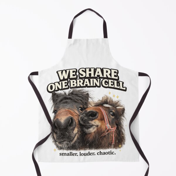 Item preview, We Share One Brain Cell Funny Horse Meme Shirt designed and sold by AstravibeX.