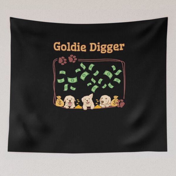 Item preview, Goldie Digger - cute & funny idea for Dog Lovers designed and sold by AtushaSpark.