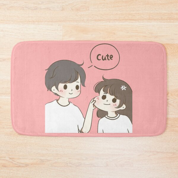 Item preview, Cute Annoying Couple - Funny Boyfriend Pulling Girl's Cheek Chibi Art designed and sold by GunnuDesigns.