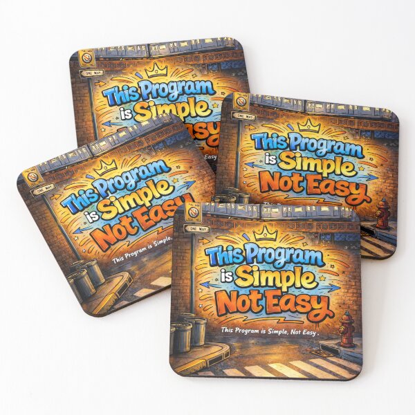 Item preview, The Program is Simple Not Easy Recovery Art designed and sold by Recovery4Life.