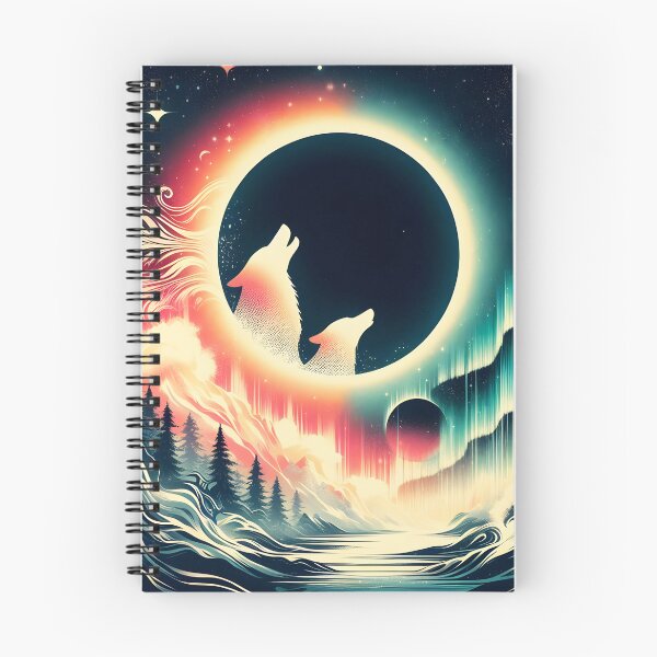 Item preview, Layered Northern Lights Wolf, Ai Generated Art   designed and sold by ACC .