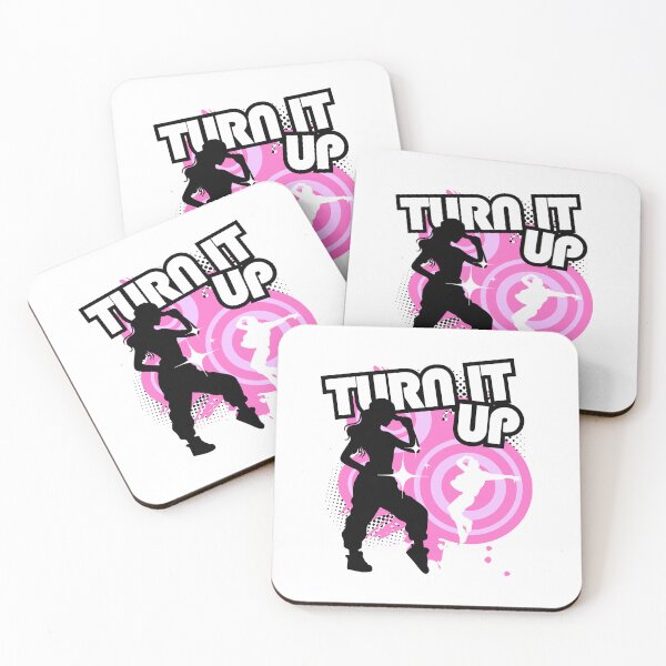 Item preview, TURN IT UP - Pink with black and white hip hop silhouettes - Frutiger Metro Pop Movement designed and sold by Pics'Elle Creations.