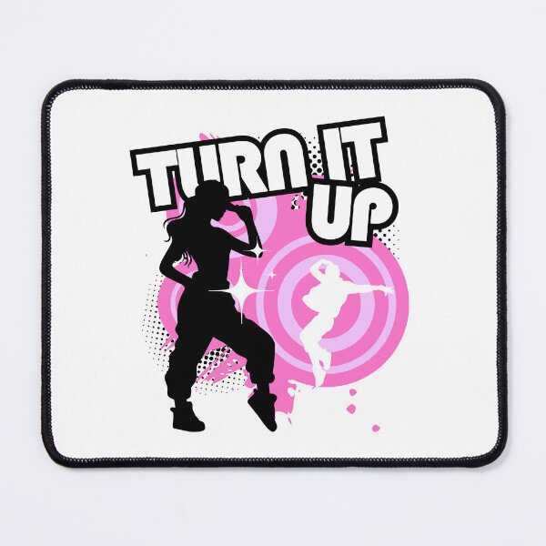 Item preview, TURN IT UP - Pink with black and white hip hop silhouettes - Frutiger Metro Pop Movement designed and sold by Pics'Elle Creations.