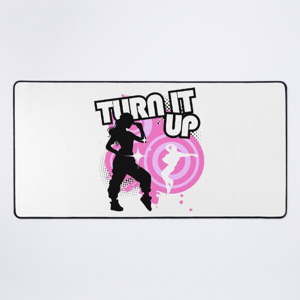 Item preview, TURN IT UP - Pink with black and white hip hop silhouettes - Frutiger Metro Pop Movement designed and sold by Pics'Elle Creations.