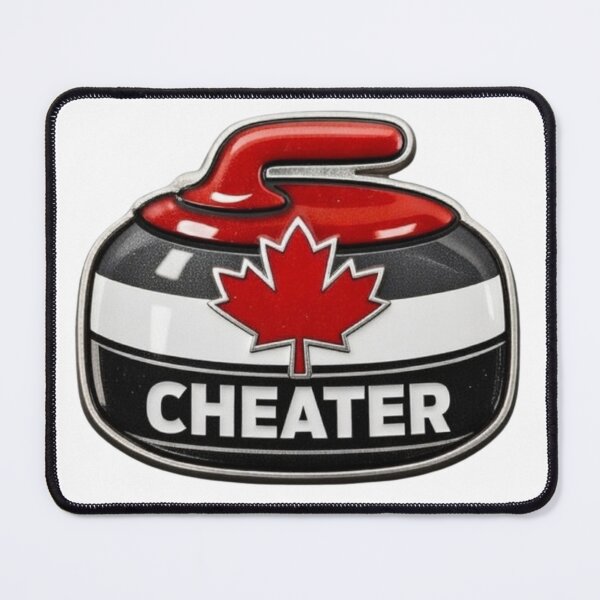 Item preview, Cheater Curling Stone – Olympic Double Touch Scandal designed and sold by amuseXpress.