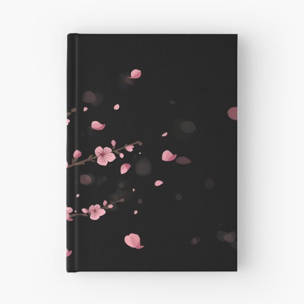 Item preview, Elegant Pink Cherry Blossom Branch Pattern on Black designed and sold by avwear.