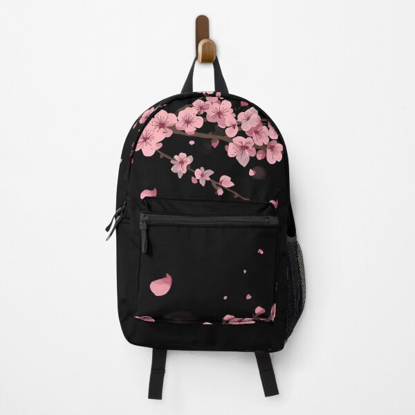Item preview, Elegant Pink Cherry Blossom Branch Pattern on Black designed and sold by avwear.