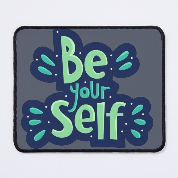 Item preview, Be Your Self Teal Typography - Inspirational Self-Love Sticker Art designed and sold by GunnuDesigns.
