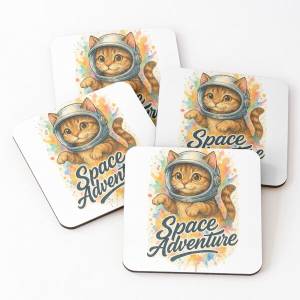 Item preview, Cute Cat Astronaut Space Adventure Watercolor Illustration designed and sold by NuniDesigns.